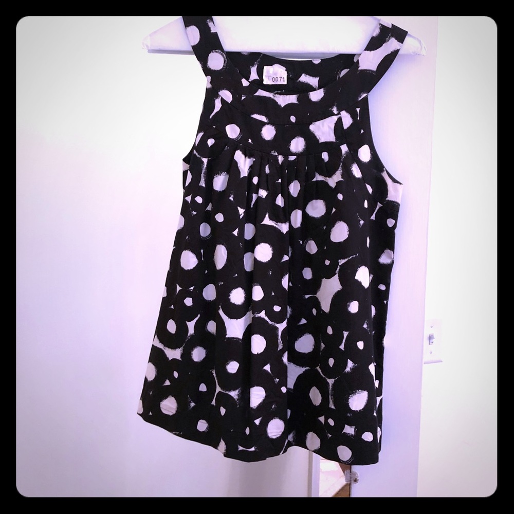 Black and white Tibi top